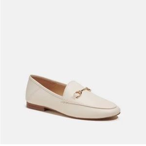 Coach “Haley” Loafer in the color “Chalk” (ivory/cream) with gold buckle